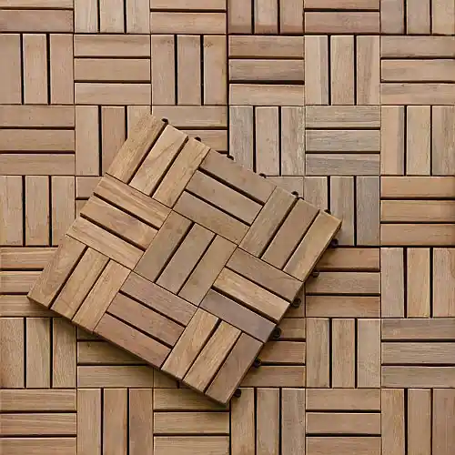 Voordeelprijs Vlondertegel Siantar 30x30 cm hardhout