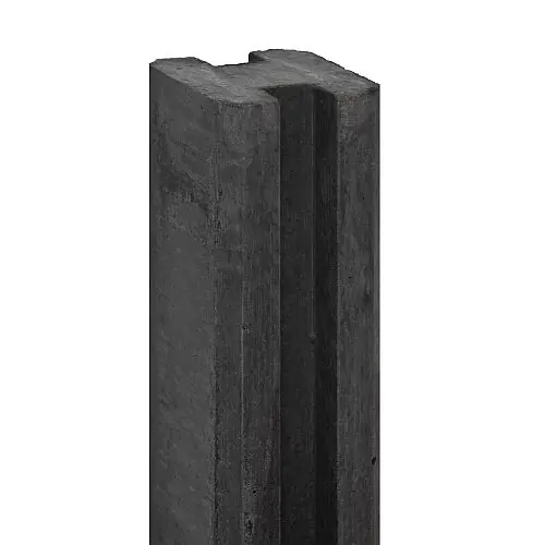 Betonpaal Vecht antraciet e-sleuf 10x10x180 cm eindpaal Koop Online