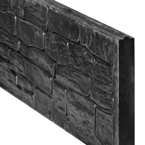 Superprijs Betonnen onderplaat antraciet 3,5x26x184cm nostalgiemotief smal gecoat