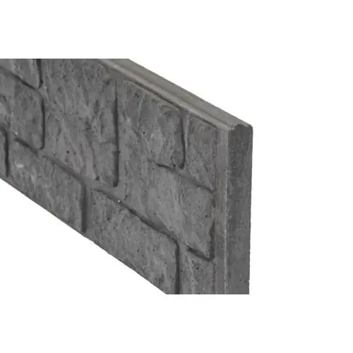 Uitverkoop Betonnen onderplaat antraciet 3,5x26x184cm romeinsmotief smal