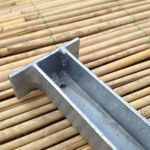 Hoge Kwaliteit U-profielen t.b.v. bamboescherm gegalvaniseerd 180 cm (2 stuks)