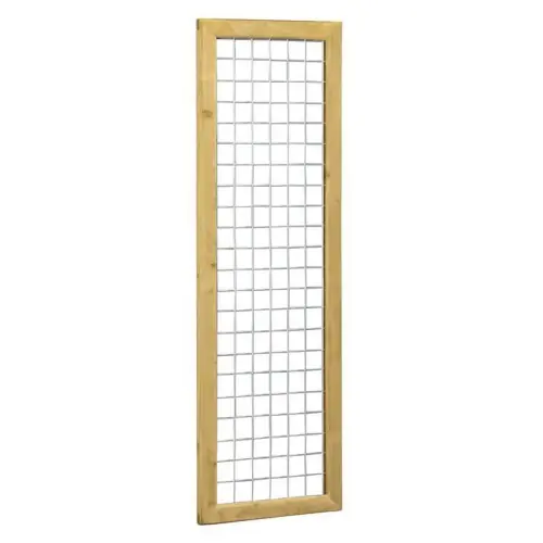 Populair Grenen betonijzertrellis maaswijdte 7,5x7,5 cm in raamwerk 4,5x7 cm 60x180 cm geïmpregneerd