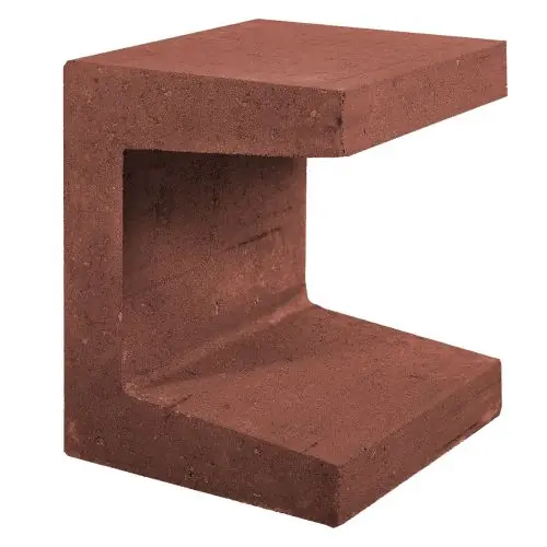 Gratis Retour U-element 40x40x50 cm corten bruin