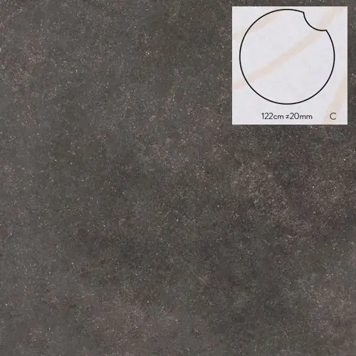 Express Levering Keramische staptegel Stone B model C rond 122x2 cm