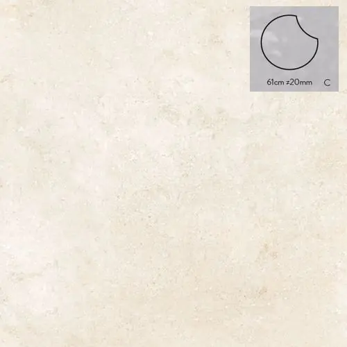 Keramische staptegel Stone L model C rond 61x2 cm Shop Nu