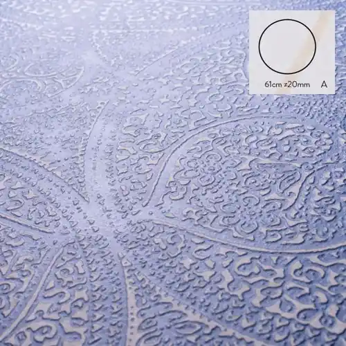 Populair Keramische staptegel Doily Blu Notte model A rond 61x2 cm