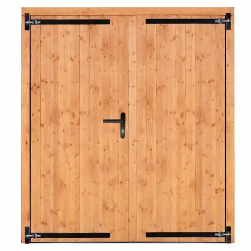Beperkt Aanbod Dubbele dichte deur Red class wood 185x205 cm zwart beslag K065314