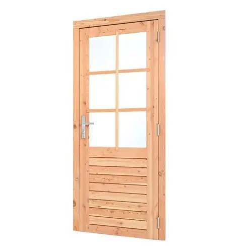 Douglas enkele glasdeur RVS beslag 100x205 cm rechtsdraaiend Alleen Vandaag