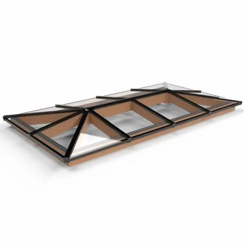 Betaalbaar Lichtstraat schilddak douglas gelaagd glas 318,6x155 cm zwart
