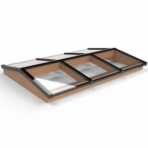 Lage Kosten Lichtstraat zadeldak douglas gelaagd glas 240,2x155 cm zwart
