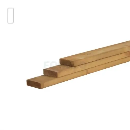 Dagaanbieding Stachetteregel vuren groen geïmpregneerd 2,8x9,5x450 cm