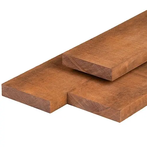 Uitverkoop Azobé bestekhout fijn bezaagd 5,0 x 15,0 x 400 cm