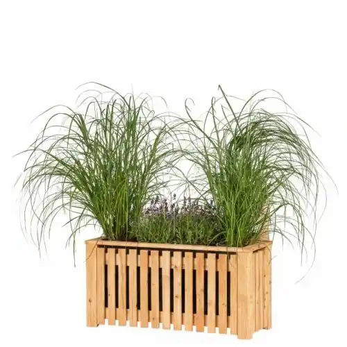 Seizoensaanbieding Lariks plantenbak verticale latten 100x43x53 cm