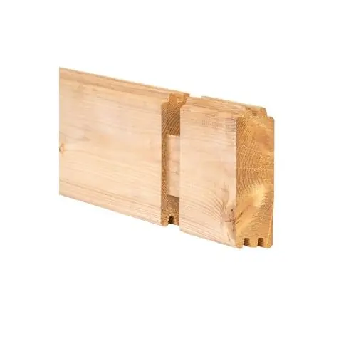 Blokhutprofiel geschaafd vuren 40x125 mm Finale Uitverkoop