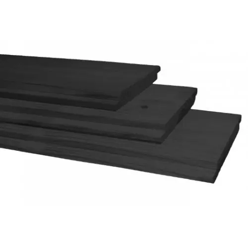 Superprijs Vuren halfhouts rabat zwart gedompeld 1,8x19,5 cm