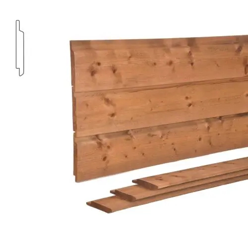 Speciale Aanbieding Channelsiding vuren bruin geïmpregneerd 1,9x14,5x150 cm