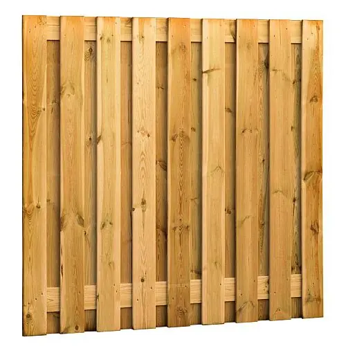 Beste Prijs Tuinscherm geïmpregneerd grenen 19 planks 180x180 cm 15 mm Recht