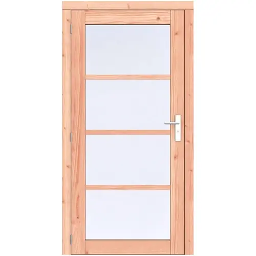 Beperkt Aanbod Douglas enkele volglas deur Prestige 108x209 cm ld RVS beslag 1073282