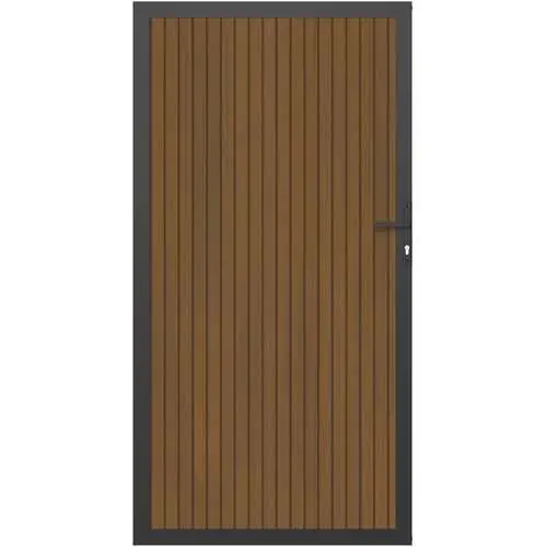 Weekendaanbieding NewTechWood co-extrusie composiet deur verticaal triple teak 100x195 cm
