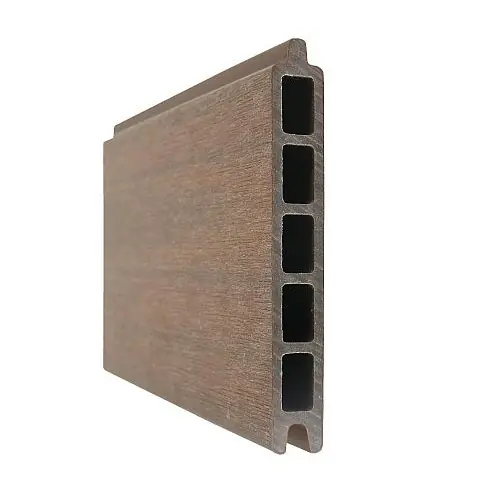 Premium NewTechWood co-extrusie composiet plank glad teak 2,1x15x180 cm