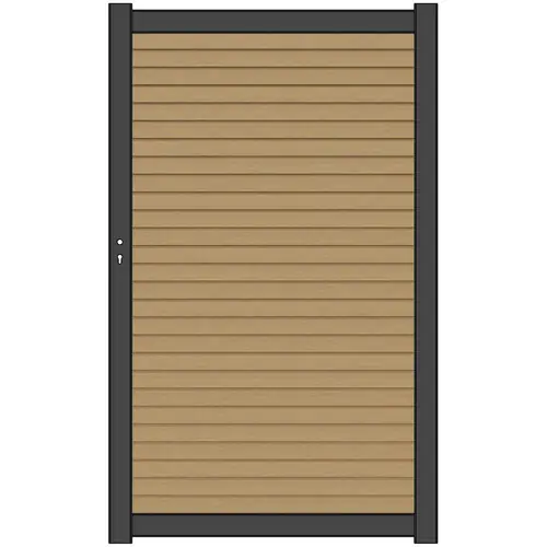 NewTechWood co-extrusie composiet deur Premium horizontaal triple 97x186 cm Red Cedar Beperkt Aanbod