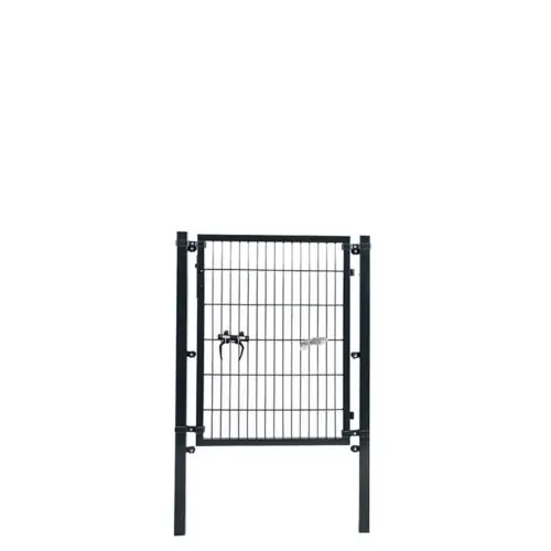Beperkte Voorraad Metalen tuinhekpoort enkel compleet antraciet 200x100cm 133034