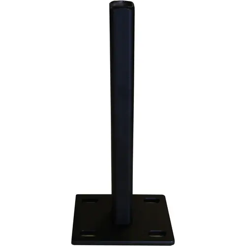 H-gleufpaal stalen voetplaat met structuur poedercoating 12x15x33 cm zwart RAL9005 Koopje