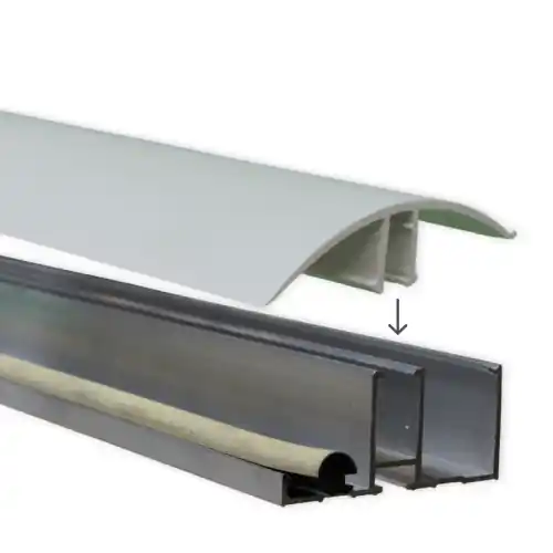 Vario aluminium zijprofiel incl. pvc kliklijst - 4 m Flitsaanbieding