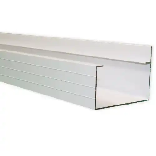 Uitverkoop Vario aluminium bakgoot wit - 3,5 m