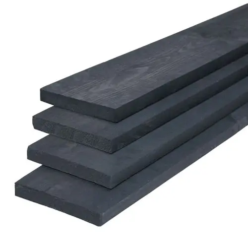 Laatste Versie Kantplank vuren zwart 2,1x19,5x400 cm fijnbezaagd 133893