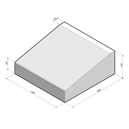 Inritband 50x20x50 cm tussenstuk grijs Tijdelijk Beschikbaar