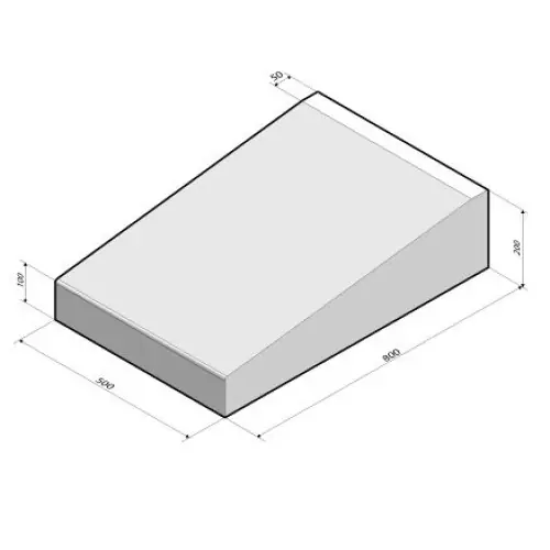 Inritband 80x20x50 cm tussenstuk grijs Direct Verzonden