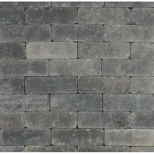 Gereduceerde Prijs Metro Trommelsteen 21x7x7 cm Grijs/Zwart genuanceerd