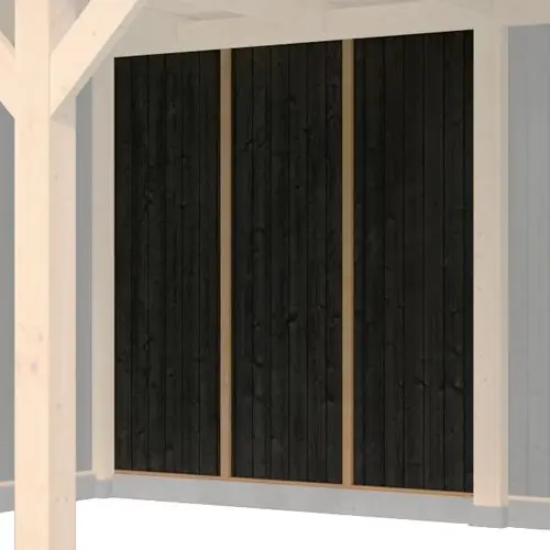 Wand Rijssen B zwart verticaal 250 cm Speciale Aanbieding