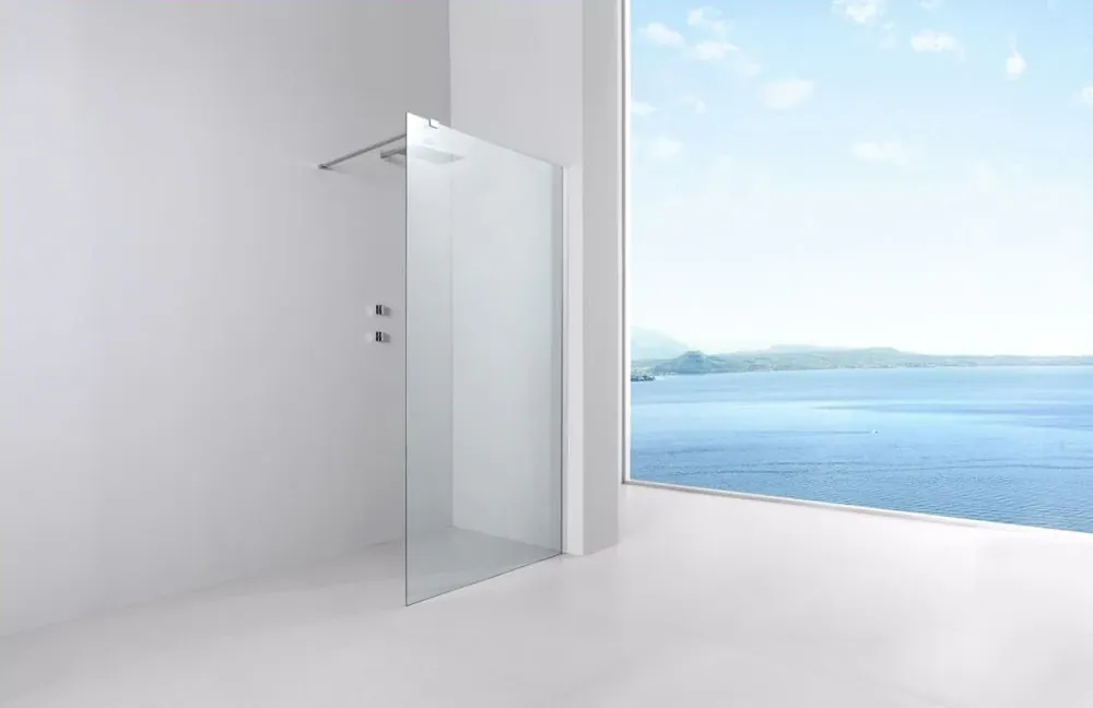 Dagaanbieding Sanitair Sani Douchewand Paris Vaste Wand Helder Glas 80x200cm