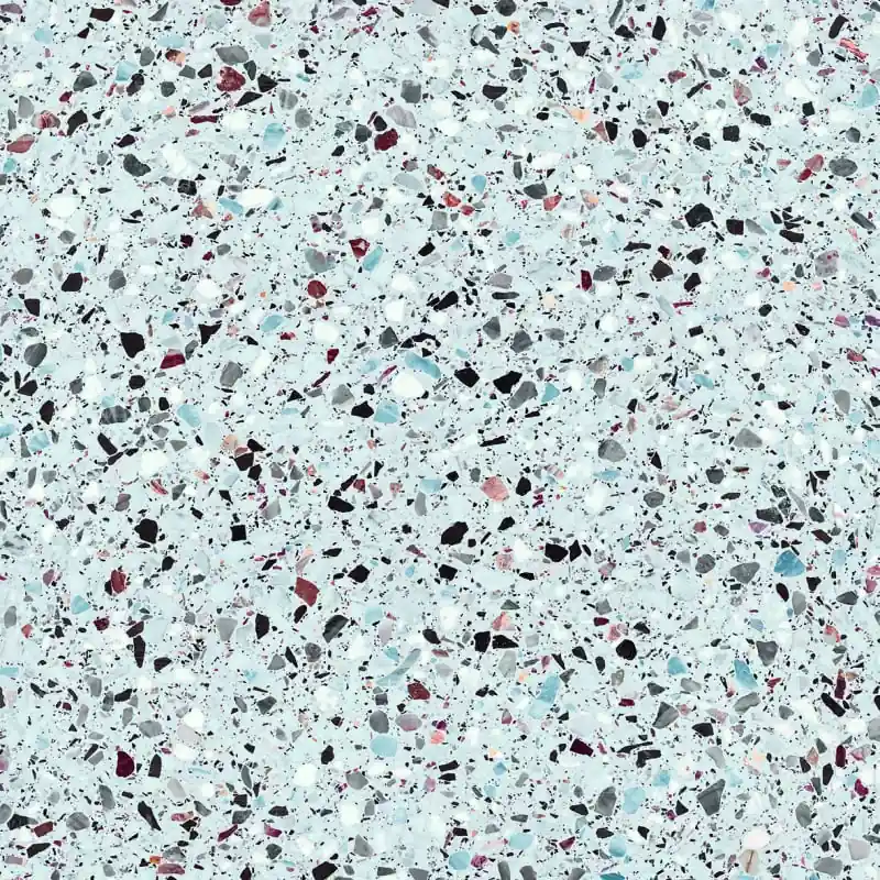 Vloertegel/Wandtegel Terre Terrazzo Medley Sugar Blauw 60x60 Tijdelijk Beschikbaar