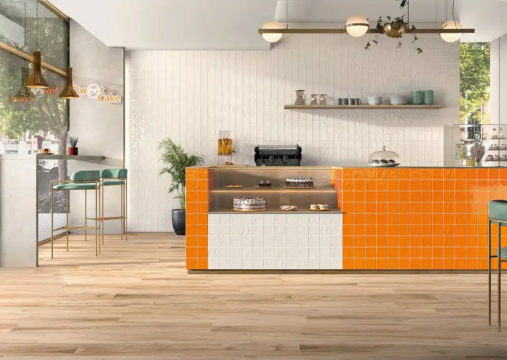 Wandtegel Handvorm Geo Twist Creme Glans 10x10 Koopje