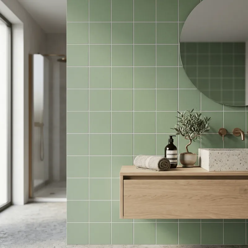 Vloertegel/Wandtegel Project Cerriva Groen M159 Mat 15x15 Aanbieding
