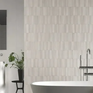 Wandtegel La Cueva Daster Decor 3D Reliëf Wit 40x120 Populair