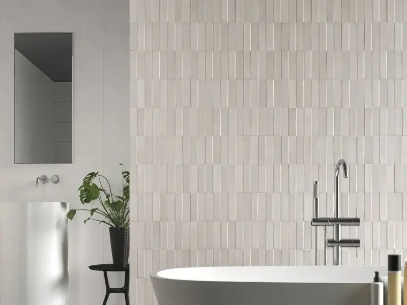 Wandtegel La Cueva Daster Decor 3D Reliëf Wit 40x120 Populair