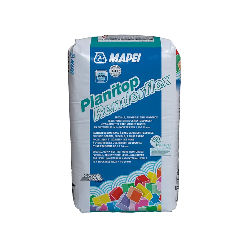 Mapei PLANITOP RENDERFLEX Flexibele, snel bindende, cementgebonden uitvlakmortel 20kg Nu Kopen