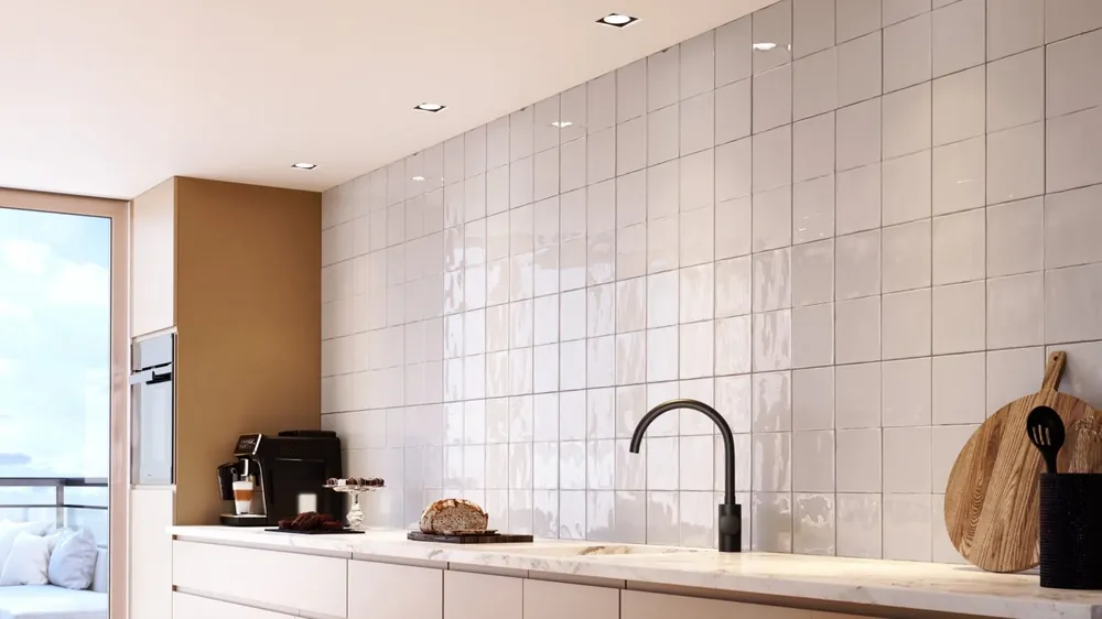 Wandtegel Revoir Balance Handvorm Blanco Wit Glans 13x13 Bestel Nu