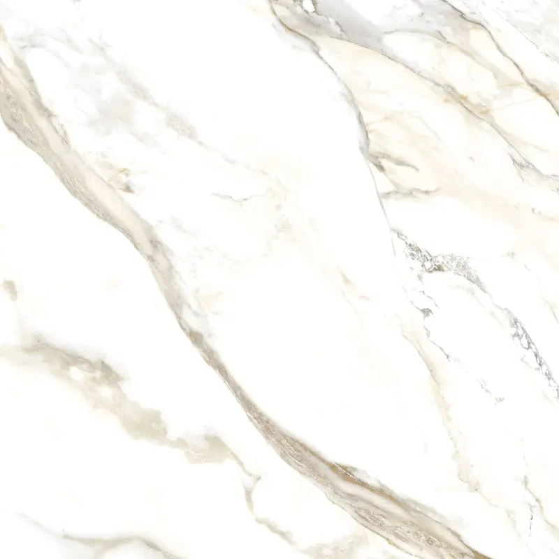 Vloertegel/Wandtegel Geotiles Dorian Gold Goud Wit Glans Marmerlook 120x120 Nu Kopen