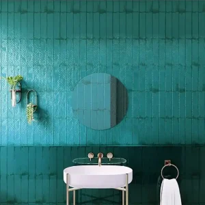 Direct Beschikbaar Wandtegel Equipe Rain Decor Blauw Glans 7,5x30