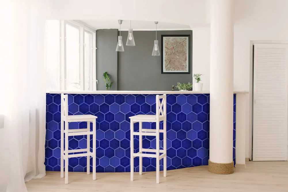 Wandtegel Navale Prime Cobalto Blauw Hexagon Klein Glans 10,8x12,4 Hete Deal