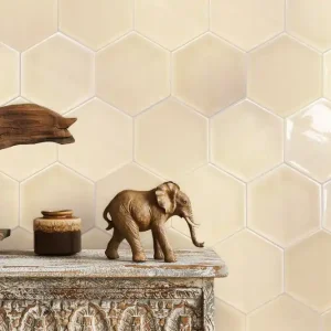 Wandtegel Navale Prime Hueso Beige Hexagon Klein Glans 10,8x12,4 Populair
