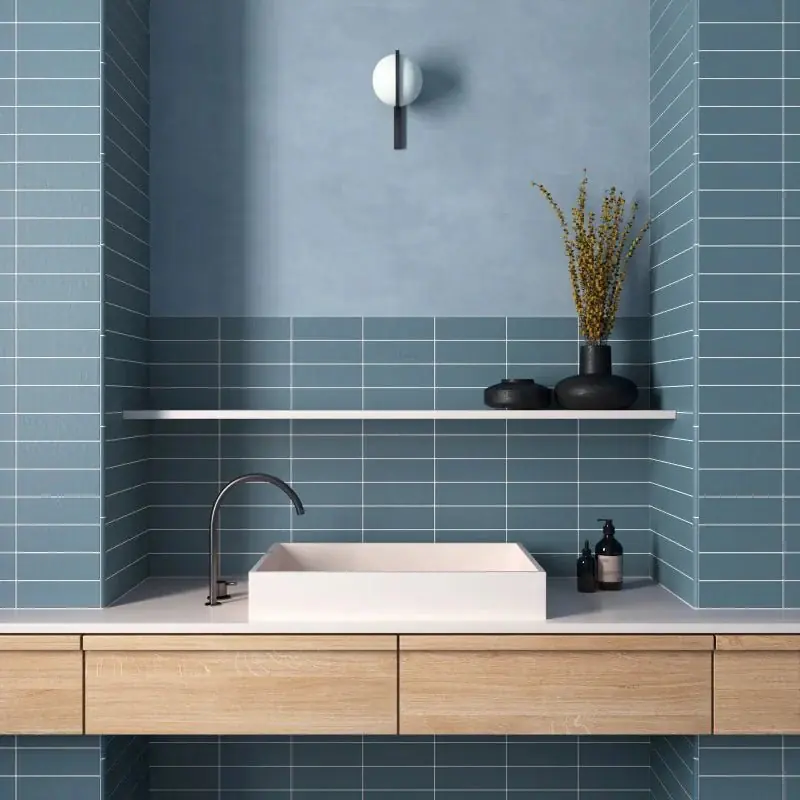 Vloertegel/Wandtegel Equipe Ceramica Kalma Deep Blue Blauw Mat 6x18,6 Seizoensaanbieding