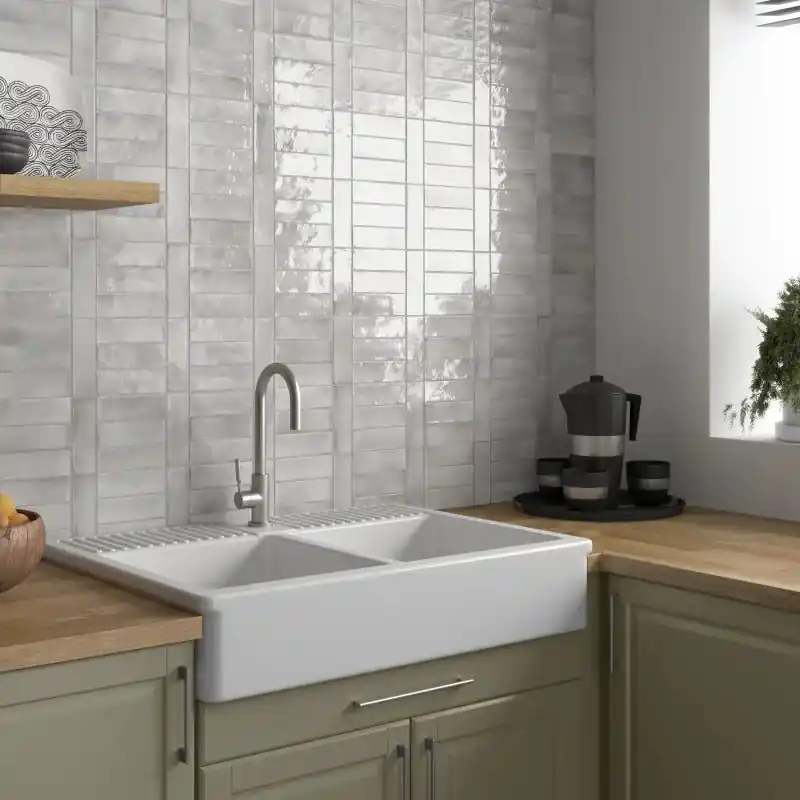 Wandtegel Equipe Ceramica Coco Amber Grey Grijs Glans 5x15 Nu Kopen