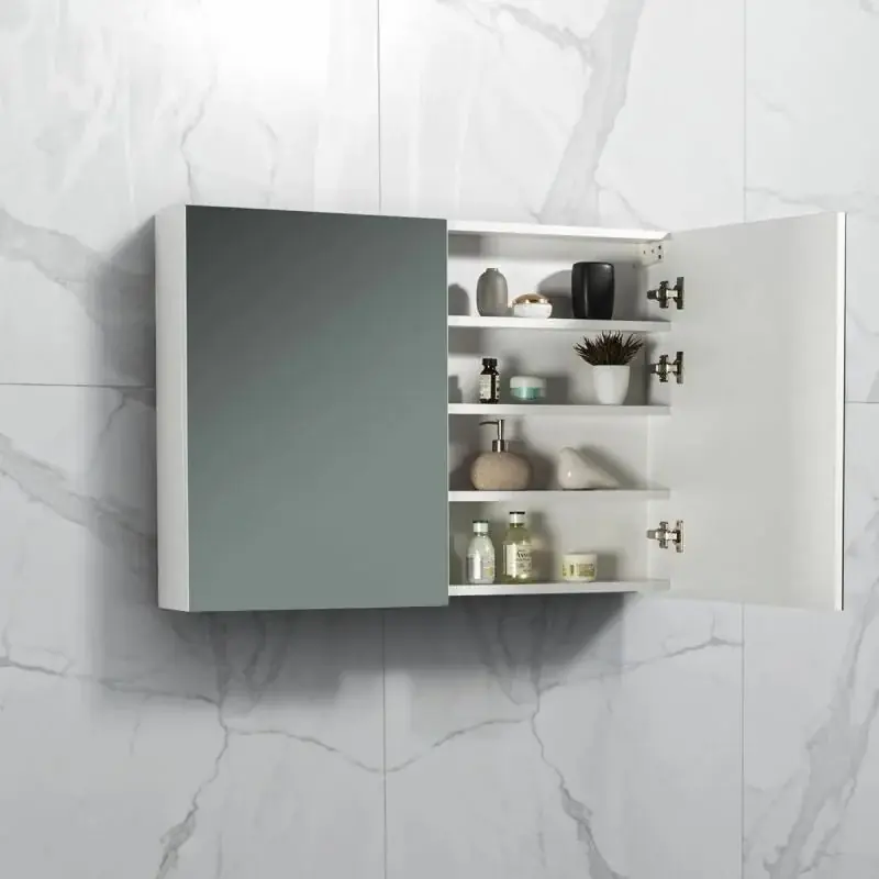 Beperkt Aanbod Sanitair Boch Spiegelkast Wit Glans 100x70x16cm