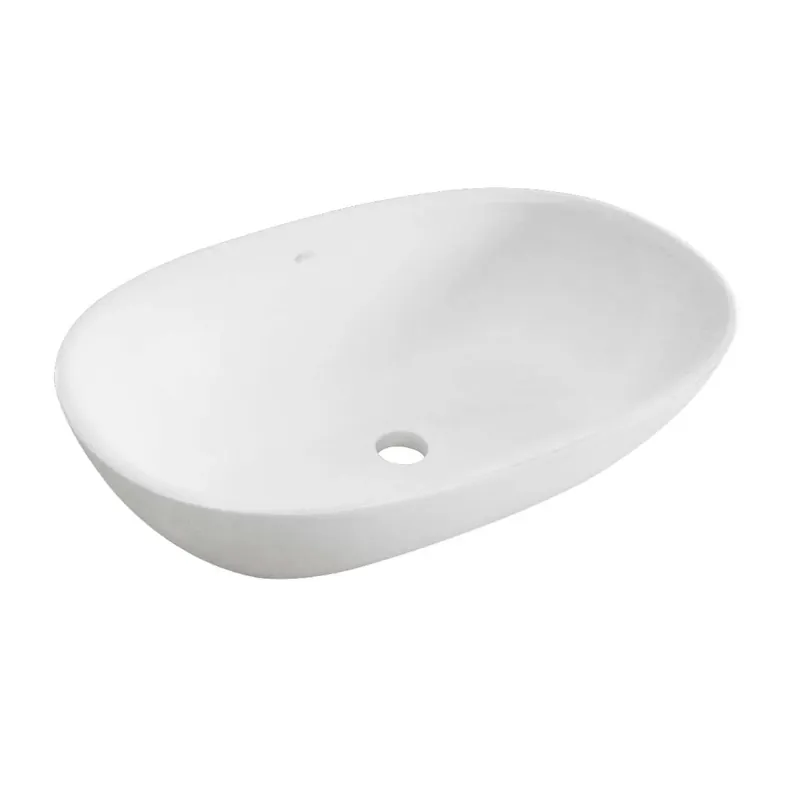 Weekendaanbieding Sanitair Sani Waskom Solid Surface Wit Mat 54,5x36x14,5cm